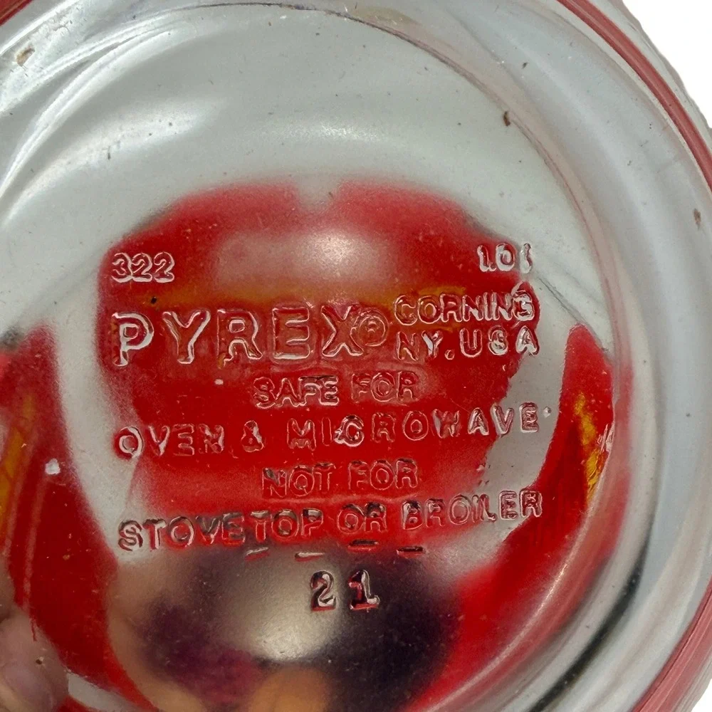 Vintage Pyrex 3 Pc Clear‎ Glass Mixing Bowl Set 1Qt 1.5Qt 2.5Qt Corning